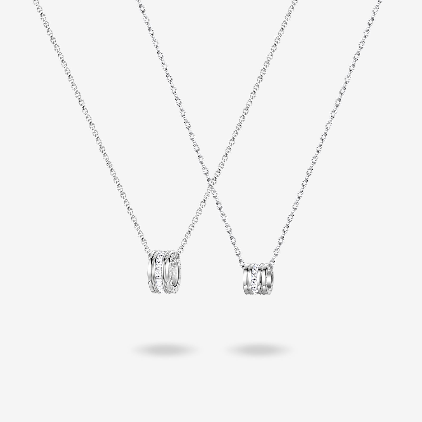 Matching silver necklaces deals