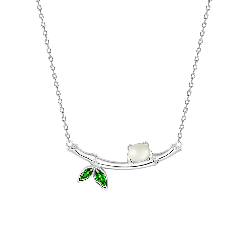 Shop Gold Panda Pendant with Jade, Diamond & Emerald