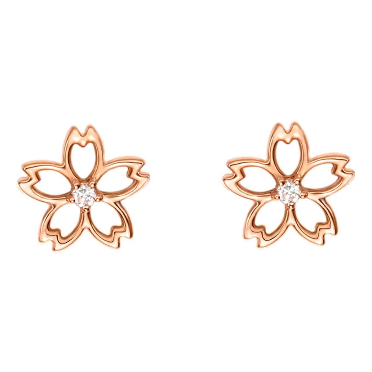 Beautiful Flower Blossom Diamond Long Earrings