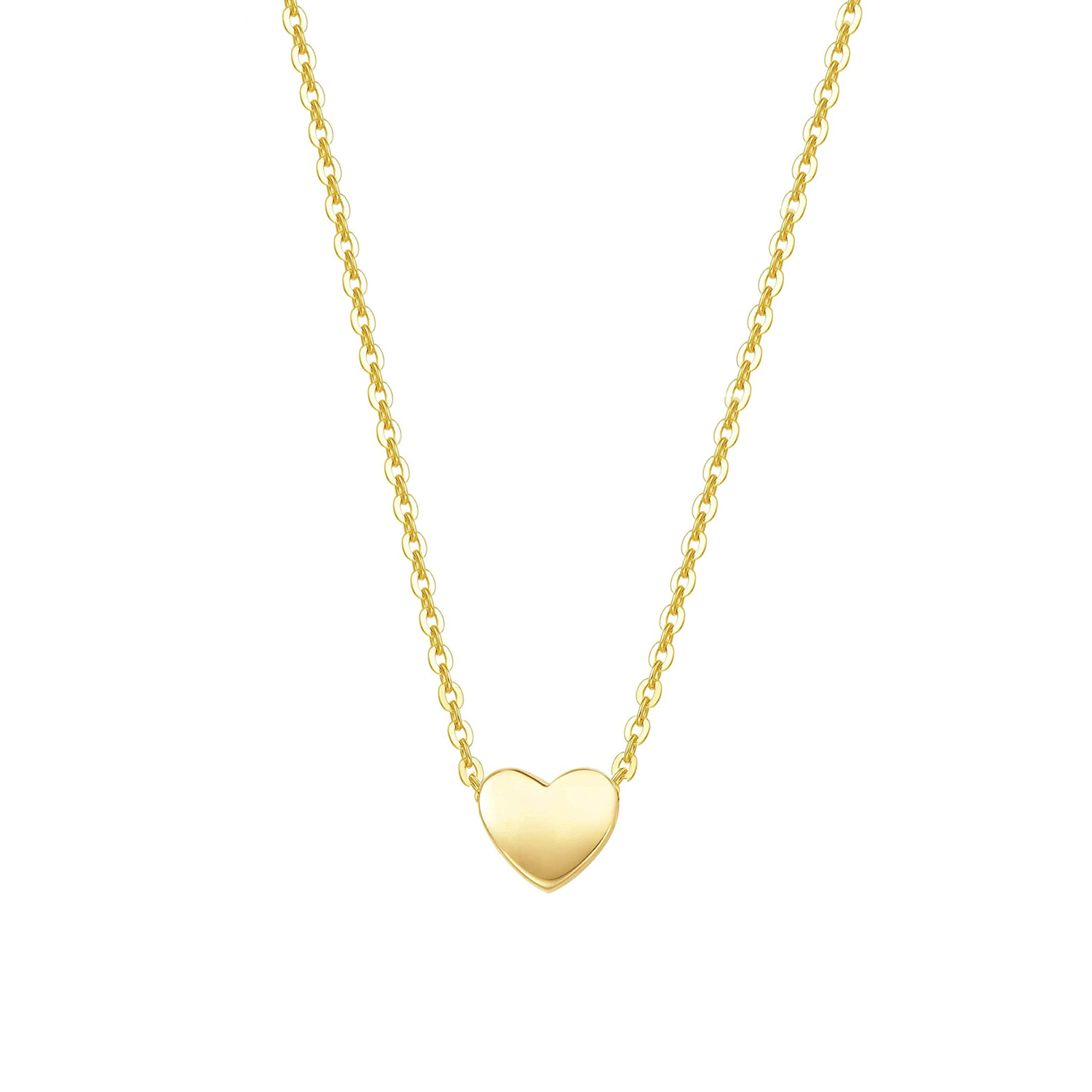 FANCIME "Mini Love" Small Heart 14K Solid Yellow Gold Necklace Main