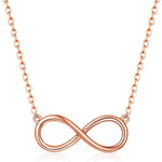 FANCIME "Ever Eternal" Shiny Infinity Symbol 14K Solid Gold Necklace Rose Gold Main