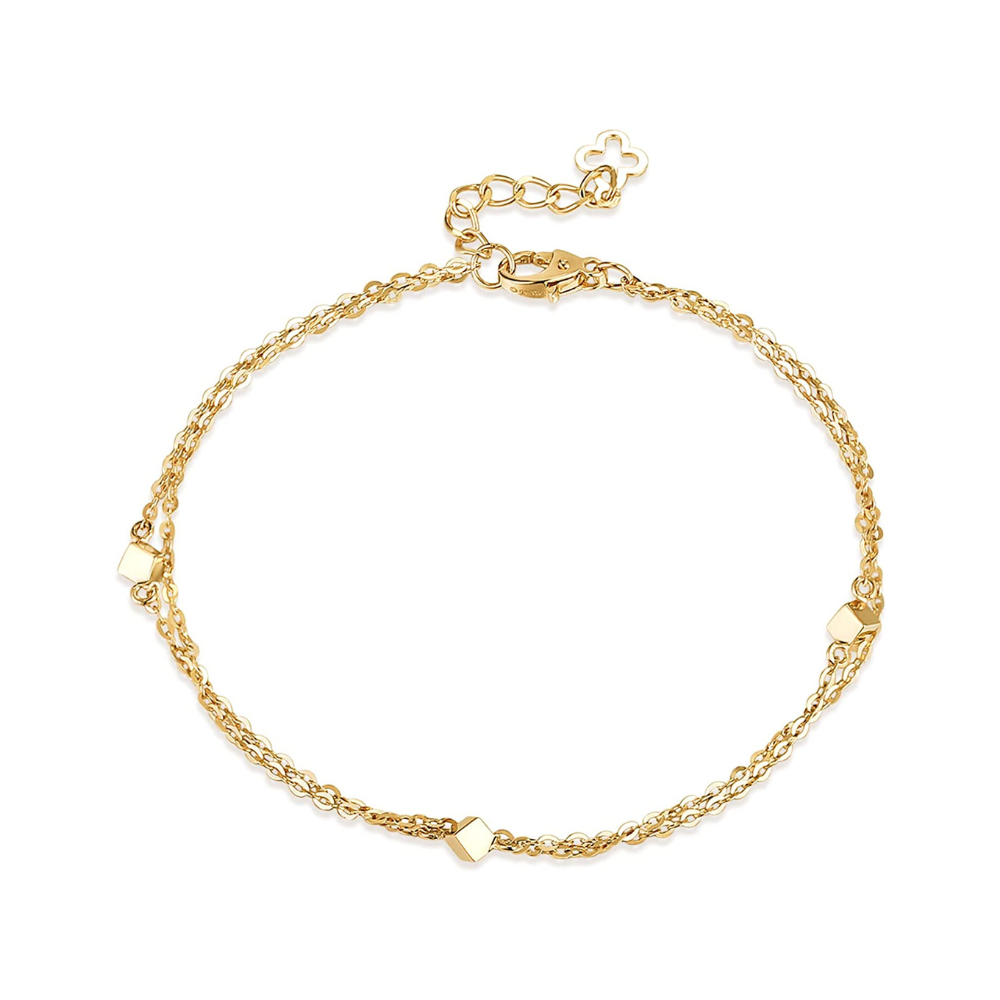 FANCIME Minimalist Design With Cubic Beads 14K Yellow Gold Bracelet Main