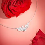 FANCI ME "Three Roses" Sterling Silver Necklace Show