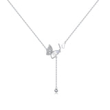 FANCIME “Lightplay Butterfly" Dangling Sterling Silver Necklace