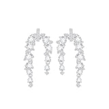 “Blooming Wisteria” Flower Sterling Silver Drop Earrings