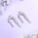 “Blooming Wisteria” Flower Sterling Silver Drop Earrings