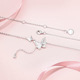 FANCIME “Lightplay Butterfly" Dangling Sterling Silver Necklace