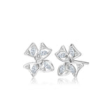 FANCIME “Blooming Bow“ Butterfly Floral Bow Sterling Silver Earrings