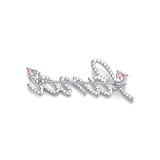 FANCIME "FANCI" Pink Heart Delicate Letter Brooch