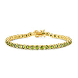 "Sunny Delight" Peridot Tennis Sterling Silver Bracelet