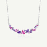 „Wisteria Whisper“ Blumenbarren-Halskette aus Amethyst und Silber