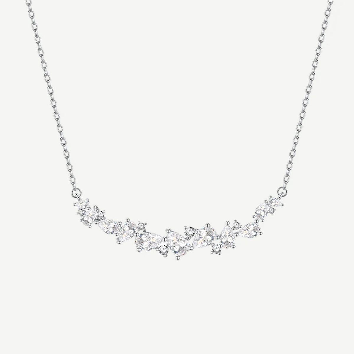 “Wisteria Whisper” Flower Bar Sterling Necklace