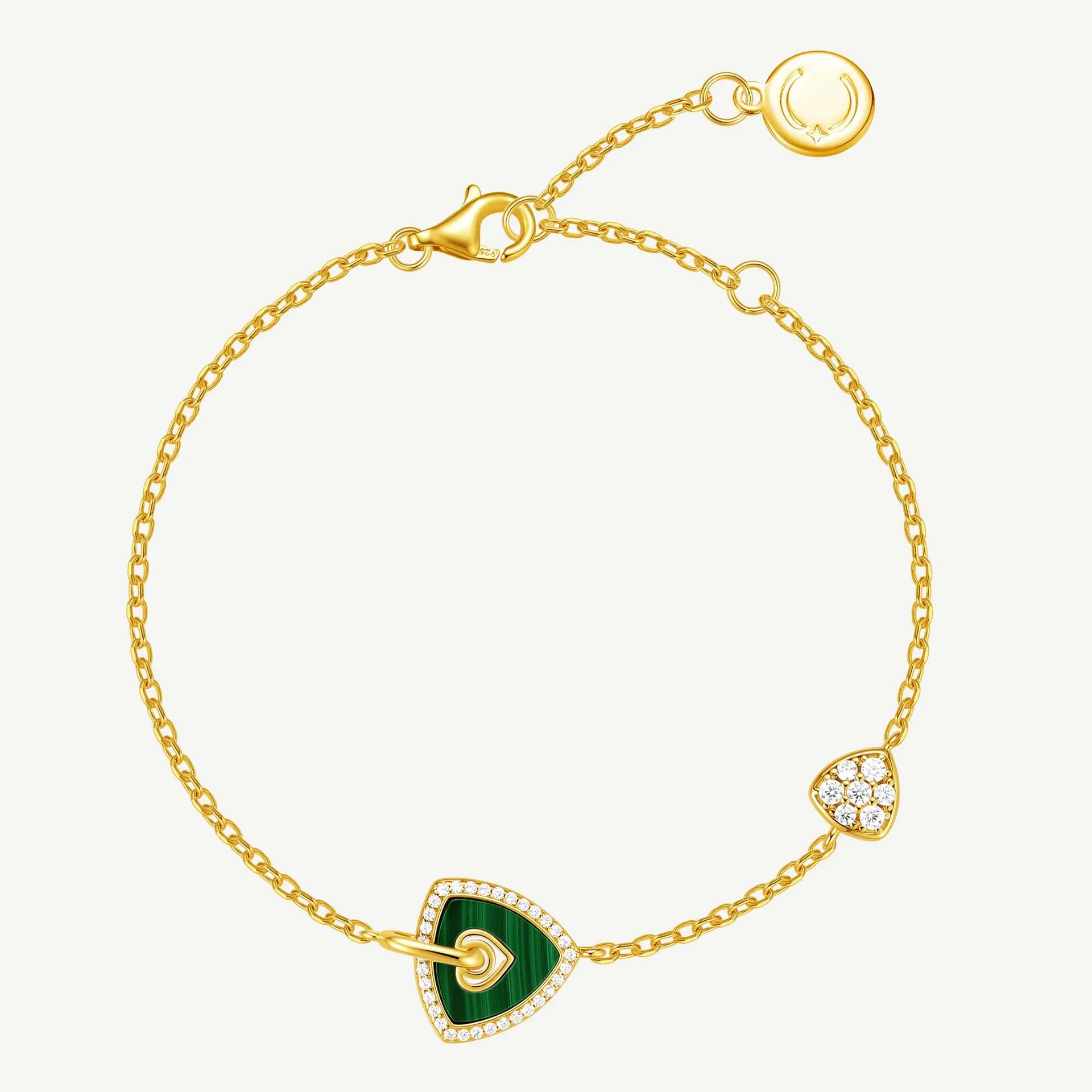 Trinity Signature Bracelet Natural Malachite