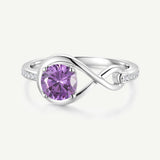 Infinite Embrace Promise Ring In Amethyst