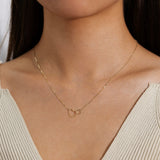 FANCIME Love Heart 14K Yellow Gold Necklace