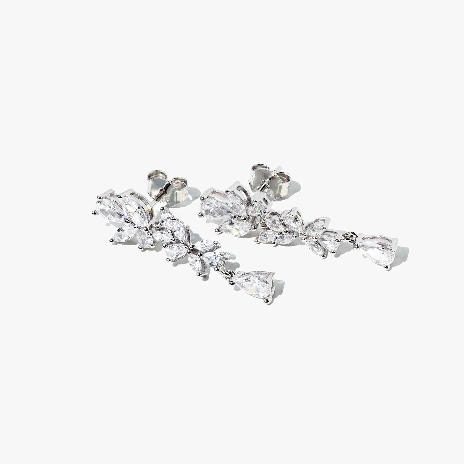 FANCIME “Wisteria Reverie” Flower Drop Sterling Silver Earrings Main