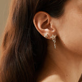 FANCIME "Vega Serenade" Twinkling Star Alpha Lyrae Sterling Silver Stud Earrings