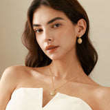 FANCIME "Retro Romance" Vintage Oval Cut November Birthstone Sterling Silver Earrings