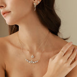 FANCIME "Vega Whisper" Twinkling Star Alpha Lyrae Sterling Silver Necklace