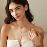 FANCIME "Starlit Dream" Colorful Star Sterling Silver Drop Necklace