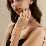 FANCIME “Wisteria Whisper” Flower Drop Sterling Silver Earrings