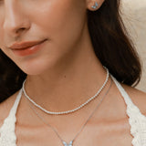 FANCIME „Sternenschmetterling“ Leuchtende Emaille-Halskette aus Sterlingsilber