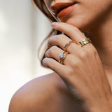 FANCIME "Twilight Whispers" Couples Promise Sterling Silver Rings