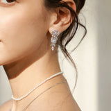 "Blooming Rose" Sterling Silver Drop Earrings