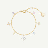 FANCIME „Sternentraum“ Buntes Sternenarmband aus Sterlingsilber
