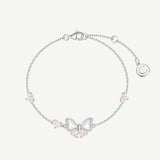 FANCIME „Pearl Kiss“ Schmetterlings-Schleifenarmband aus Sterlingsilber