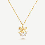 Nature-Inspired Lily of the Valley Dainty Silver Necklace