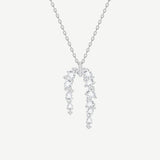 “Blooming Wisteria” Dangling Flower Sterling Silver Necklace