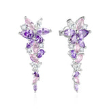 „Wisteria Whisper“ Ohrringe aus rosa Turmalin und Silber