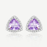 Balance Essential Silver Earrings in Created Amethyst