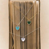 Trinity Signature Silver Necklace in Created Turquoise