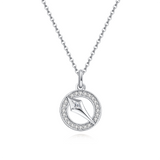 FANCIME "Journey Together" Matching Sterling Silver Circle Necklaces