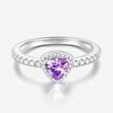 Balance Essential Silver Ring in Created Amethyst