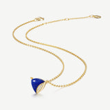 Balance Silver Necklace in Natural Lapis Lazuli