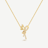 Nature-Inspired Lily of the Valley Bouquet Dainty Silver Necklace