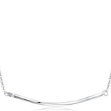 Smile Horizontal Line Platinum Necklace