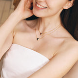 Balance Silver Necklace in Natural Black Onyx