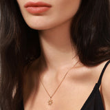 FANCIME Sun 14k Solid Yellow Gold Necklace