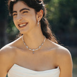 Wisteria Bloom Drop Amethyst Silver Earrings