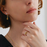Rose Pin Silver Earrings