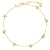 "Celestial Dream" 18K Yellow Gold Friendship Bracelet With Diamond