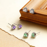 Balance Essential Silver Earrings in Created Amethyst