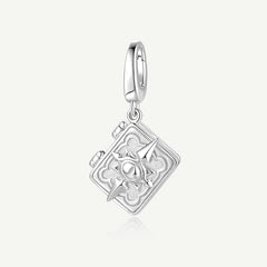 Dark Night Lolita Magic Book Silver Charm