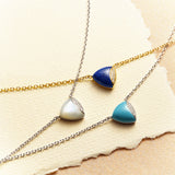 Balance Silver Necklace in Created Turquoise