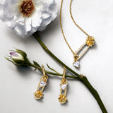 Rose Pin Silver Necklace