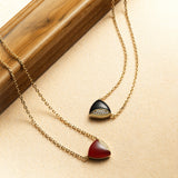Balance Silver Necklace in Natural Black Onyx